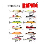 RAPALA ULTRA LIGHT MINNOW ULM 04 & ULM 06