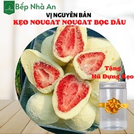 (KÈM BƠ) Set Nguyên liệu làm kẹo Nougat Bọc Dâu Cực Ngon 37- 40 viê