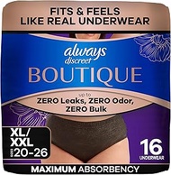 Always Discreet Boutique Adult Incontinence and Postpartum Underwear for Women, Maximum Protection, 