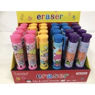 SG Stock 🇸🇬 24pcs Bear Retractable Eraser | Click on Eraser | Children Day Gift | Children Stationery Birthday Gifts