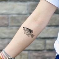 OhMyTat 刺蓋太陽魚 Crappie Fish 刺青圖案紋身貼紙 (2 張)