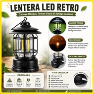 Retro Lentera Lampu Camping Gantung Retro Model Petromax Senter Untuk Camping Gunung Waterproof Taha
