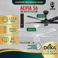 DEKA FIERO Fan FIERO ALVIA 56 Inch 5 Blades 24 Speed DC Motor With Remote Control Ceiling Fan Kipas 