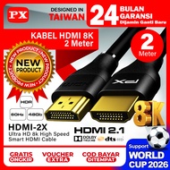 Kabel HDMI 2.1 High Speed UHD 8K HDR HDMI Cable 2M PX HDMI-2X