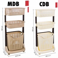 Laundry BASKET Clothes BASKET Rack/ Hommy 3-Tier Laundry BASKET