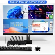 4K 60Hz HDMI Multiviewer 4x1 USB KVM Switch Quad Multi-Viewer PIP 90° 180° Flip 4 Laptop PC Share On