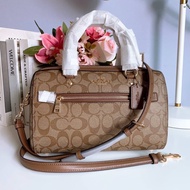 กระเป๋าสะพายข้าง Coach ROWAN SATCHEL IN SIGNATURE CANVAS  10 นิ้ว
