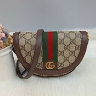 GUCCI 757309 OPHIDIA MINI GG Supreme 半月 斜背包