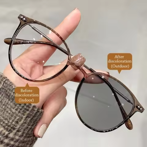 Fashion Photochromic Anti Radiation Eyeglasses for Women/Men Anti Blue Light Glasses