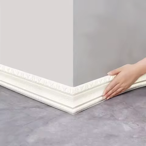 2.3m*8cm skirting 3D waterproof self-adhesive wallpaper suitable for living room bedroom children's 