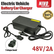 48V12AH 2A Smart Charger Electric Vehicle E Bike Bicycle Li-ion Battery Charger Electric Vehicle Bat