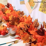 MIQUEL Red Autumn Maple Leaves, Creative 1.7m Artificial Maple Garland, Hanging Vine Realistic Color