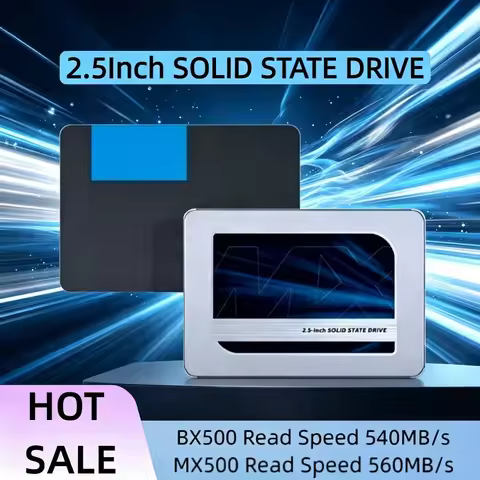 For Crucial 2.5 Inch SSD MX500 BX500 256GB 500GB 1TB 2TB 3D NAND SATA High Speed Internal Solid Stat