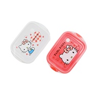 Skater Hello Kitty 塑膠保鮮盒 紅+白 500ml 2個  1組
