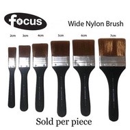 FOCUS Wide Nylon / Taklon Brush (Paint, Painting, Color Brushes, Flat, Polyester Bristles, Soft)