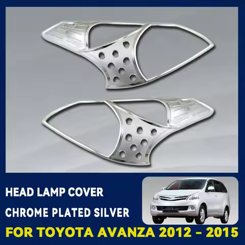 For Toyota Avanza 2012 - 2015 Abs Chrome Plated Silver Car Head Lamp Cover Trim Car Accessories Exte