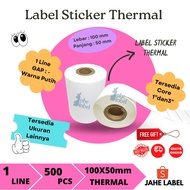 BARCODE STICKER LABEL 100X50 MM DIRECT THERMAL LABEL 100X50 MM 500 PCS