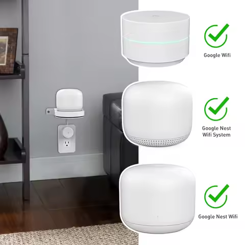 1/2pcs Mini Smart Speaker Wall Mount hanger Bracket Wall Shelf ABS Plastic for Google Nest WiFi Wire