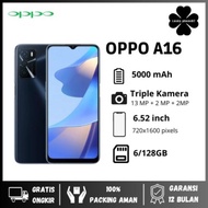 Promo FULLSET OPPO A16 Internal 128GB RAM 6GB GARANSI 1TAHUN Diskon