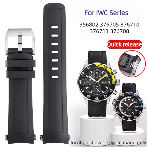 For IWC AQUATIMER Ocean Timepiece IWC IW356802 376705 376711 men's watchband Quick Release Curved En