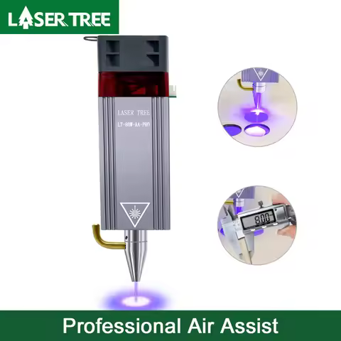 LASER TREE 20W 10W 5W Laser Module Air Assist 450nm Blue Light Laser Head for Laser Engraving Cuttin