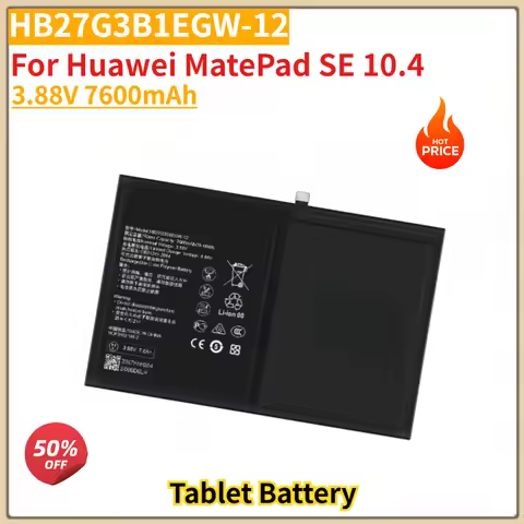 High Quality HB27G3B1EGW-12 Tablet Battery 3.88V 7600mAh for Huawei MatePad SE 10.4 Brand New Replac