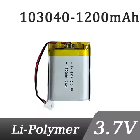 Li-po 1200mAh 103040 3.7V Polymer Lithium Rechargeable Battery for GPS Navigator MP5 Bluetooth Heads