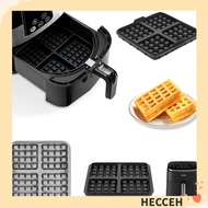 HECCEH 1pcs Waffle Baking Mold, Square Reusable Air Fryer Waffle Maker, Silicone Waffle Mould for Ni