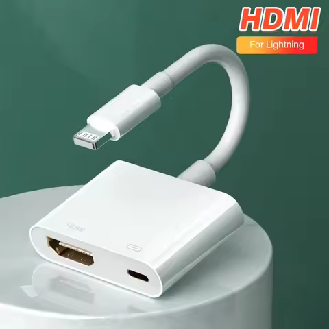 HD 1080P Lighting to HDMI Adapter with Audio Sync Projection Converter Cable for iPhone iPad Pro/Min