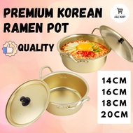 Premium Korean Ramen Pot with Cover Korean Gold Pot Yellow Pot Korean Noodle Pot Ramen Pot Korea
