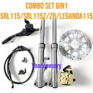 6 IN 1 BRAKE SET YAMAHA LAGENDA115/Z/ZR/SRL115z/SRL115zr MASTER PUMP/CALIPER/HOSE/SCREW/FORK/DISC