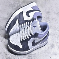 全新Air Jordan 1 Low 白紫配色運動鞋 男女通用