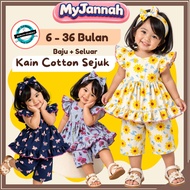 (6-36M) Set Baju Budak Doll Perempuan Baby Girl singlet SDM T-Shirt Seluar Panjang Baby Clothing