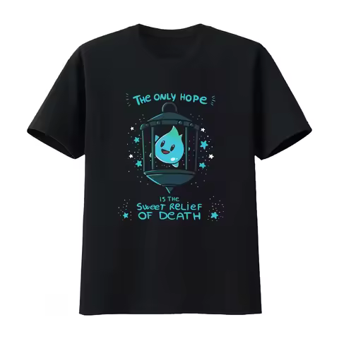 Lumalee T Shirt The Only Hope Is Sweet Relief of Death Design Luna Star Print Men's Clothing Women C