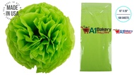 A1 Bakery Supplies Bright Lime Tissue Paper 15 x 20 100 Sheets Premium Tissue Paper