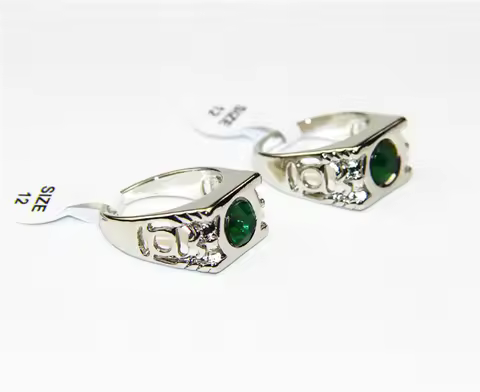 20pcs/lot Wholesale Fashion Charm Green Lantern Ring Super Hero Movie Jewelry Men Women Gifts Size 7