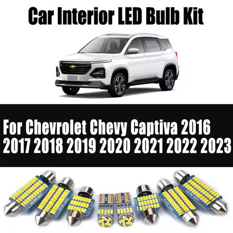 14Pcs Canbus For Chevrolet Chevy Captiva 2016 - 2022 2023 Car Accessories LED Interior Reading Trunk
