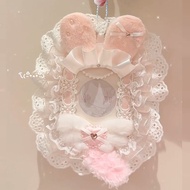 1PC Cute Pink Plush Lace Photo Card Set ACG Star Support Little Card Guka Photo Photography Display