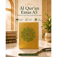 Golden Quran A5 | Gold Line Quran | A5 Gold Quran with HVS Lines