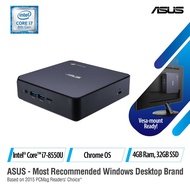 ASUS CHROMEBOX3-N7168U Mini PC i7 8550U 4GB 32GB SSD, 8th Generation Intel® Core™ processor, 4K visu