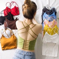 Camisole Cross Beautiful Back Small Vest Inner Wrap Chest Gathering Sexy Halter Base Layer Girl Unde