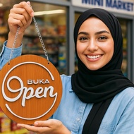 Sign Open Close Door Various Colors