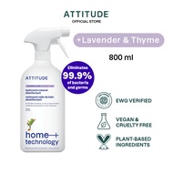 ATTITUDE Kitchen Cleaner Disinfectant 99.99% Spray - nature+ technology - Thyme & Lavender - Vegan &