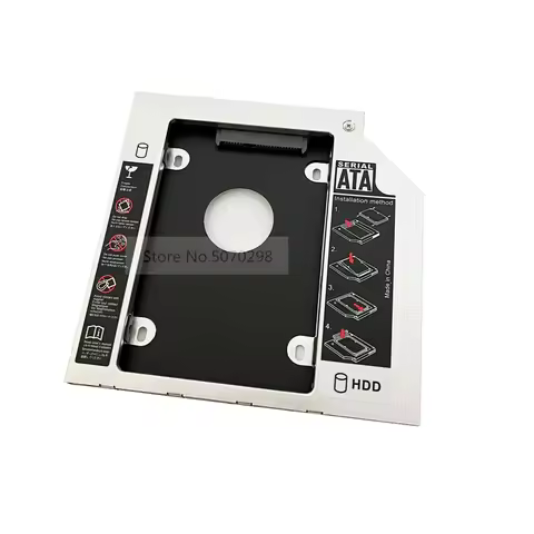 9.5mm Aluminum SATA 2nd HDD SSD Hard Drive Optical Caddy Adapter for HP PAVILION dm4-2001er 15-p215n