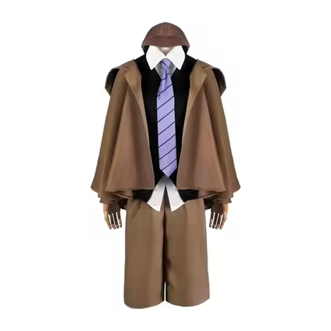 x;3,r'b\7/Bungo Stray Dogs Edogawa Rampo Cosplay Wig Unisex Detective Uniform Suit Full Costumes Hal