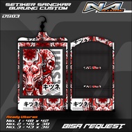 Setiker decal sangkar burung kotak kosan koper Vector Premium KITSUNE JPN custom bahan highquality