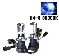 AUTO K ONE ชุดหลอดไฟหน้ารถยนต์ XENON 55W หลอดไฟพร้อมบัลลาสต์ เป็นชุด1คู่ ขั้วH4-H/Lไฟต่ำสูงในหลอดเดี