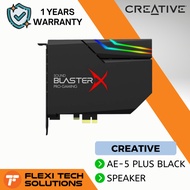 Flexi Tech CREATIVE Sound BlasterX AE-5 Plus Black Hi-res PCI-e Gaming Sound Card