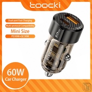 Toocki 60W Car Charger PD30W QC30W Fast Charging Car Charger Dual-port Fast Charging Car Adapter For