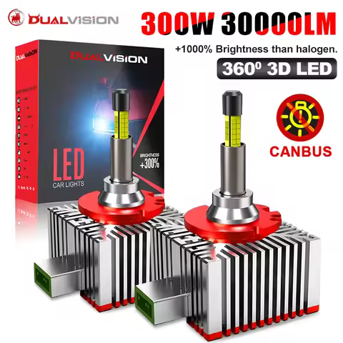 3D 360 D3S D1S LED Headlights Canbus 1:1 HID D2S D4S D8S D1R D2R D3R D4R Auto Lamp 30000LM 300W Plug
